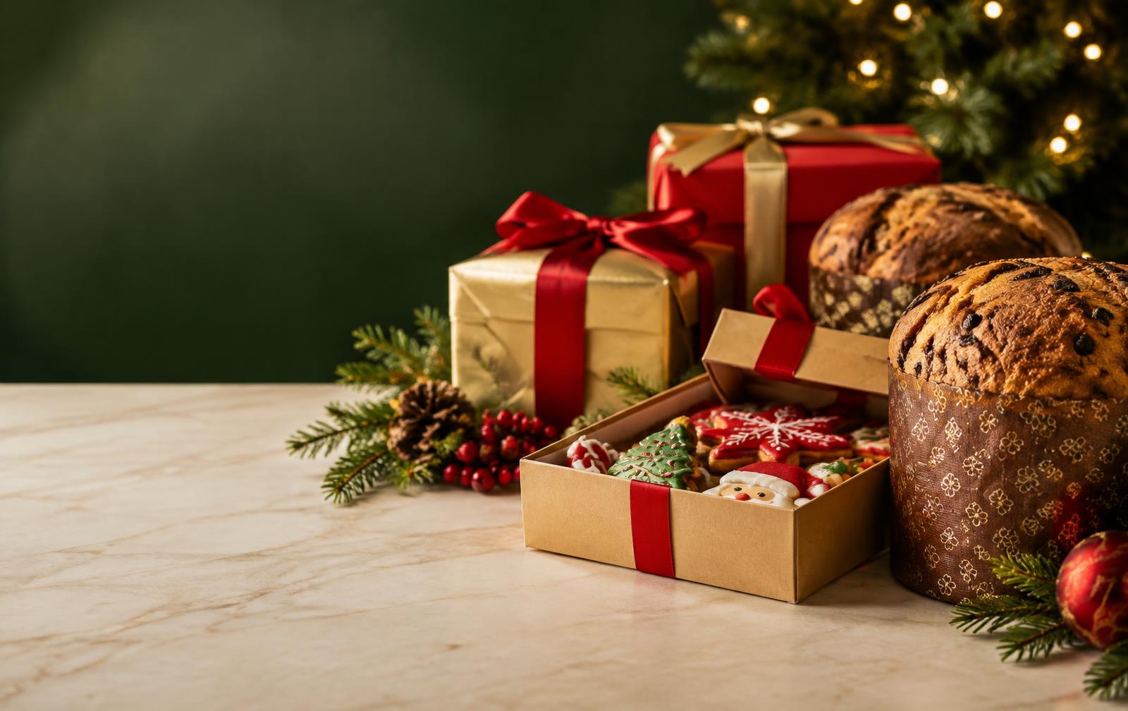 Panetones artesanais, biscoitos decorados e presentes de Natal